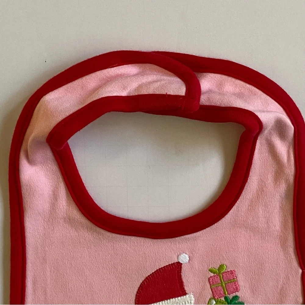 Christmas Bib NWT I Love Santa Holiday Infant NEW Carter’s Baby Girls Boys Red